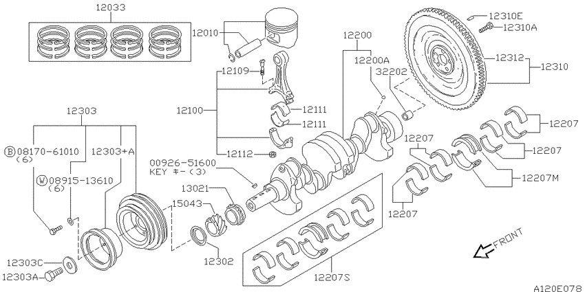 Piston,crankshaft & flywheel