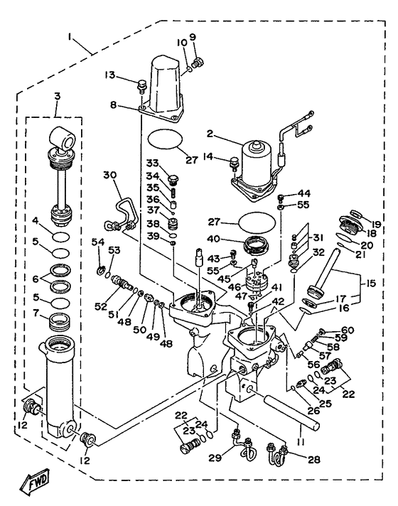 Power trim & tilt assy 1