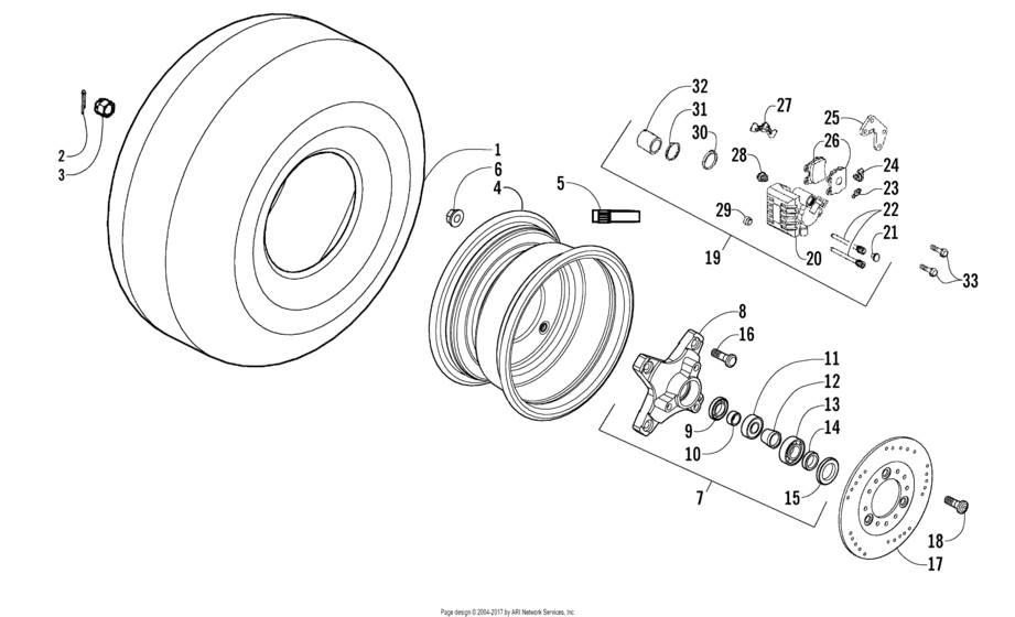 Front Wheels And Brake Assembly