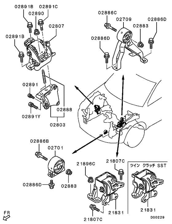Engine mounting & support