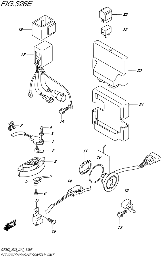 Ptt switch/engine control unit