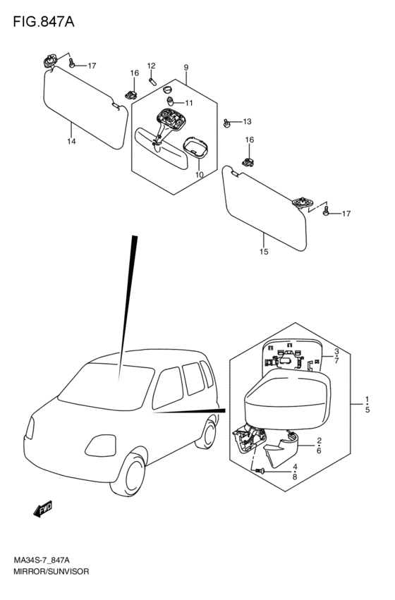 mirror / sun visor
