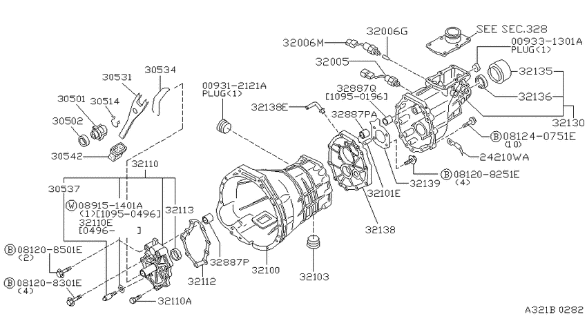 Transmission case & clutch release