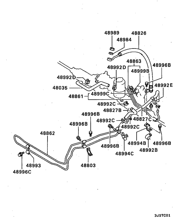 Power steering oil line