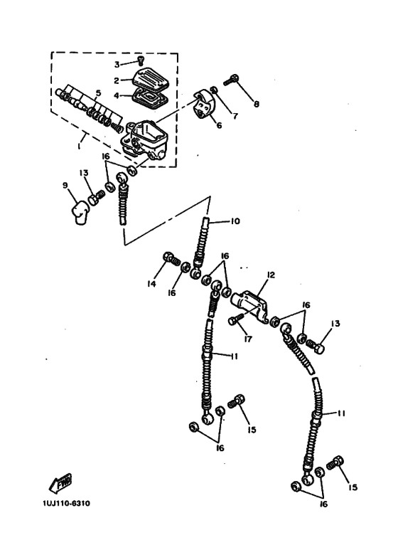 Front master cylinder