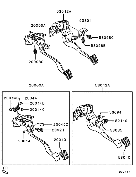 Brake & clutch pedal
