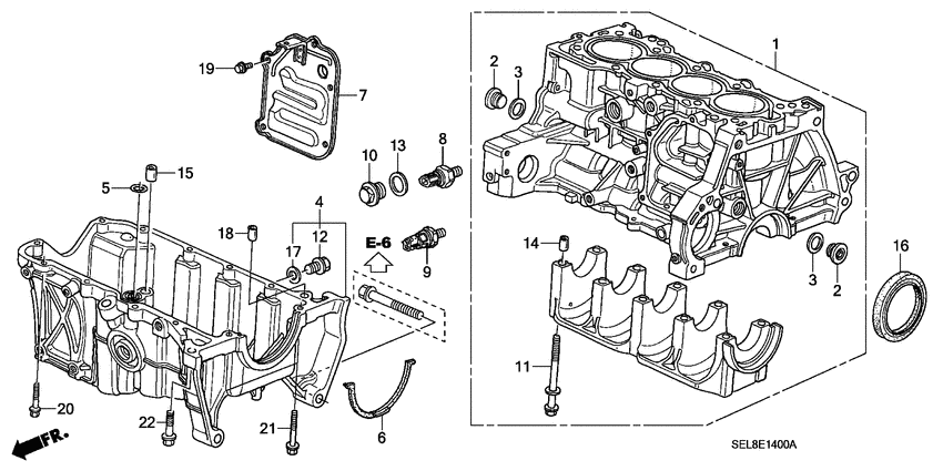 Cylinder block/oil pan