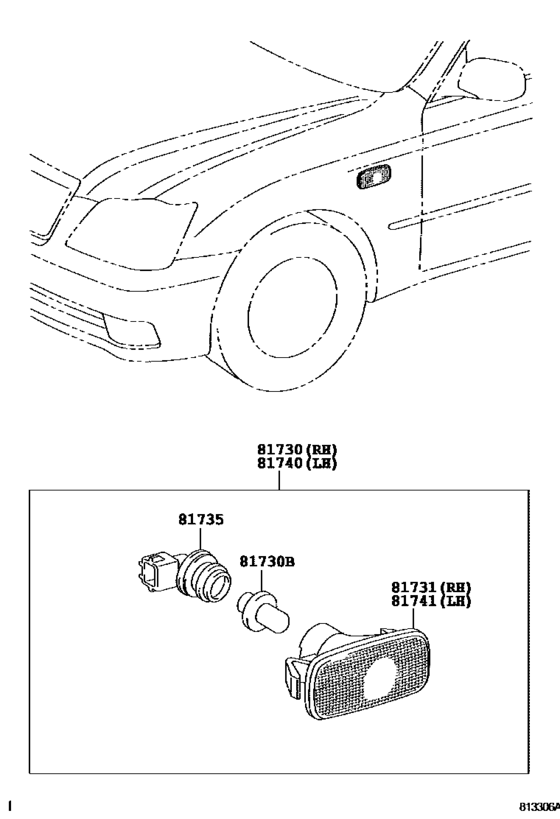 Side Turn Signal Lamp & Outer Mirror Lamp