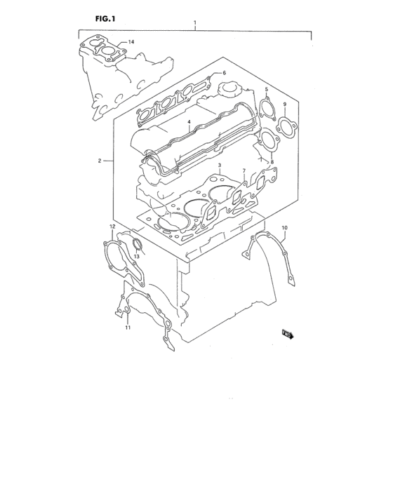 Engine gasket set