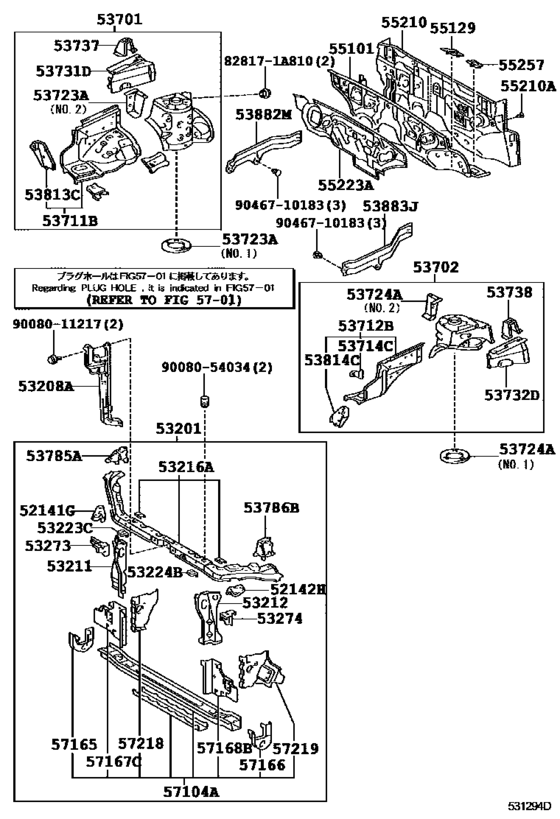 Front Fender Apron & Dash Panel
