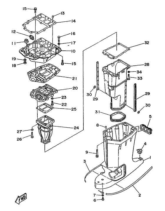 Upper casing