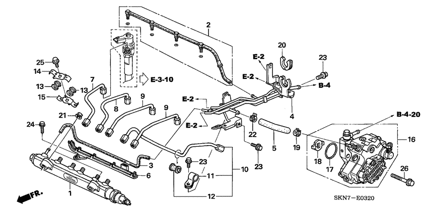 Fuel rail/ high pressure pump
