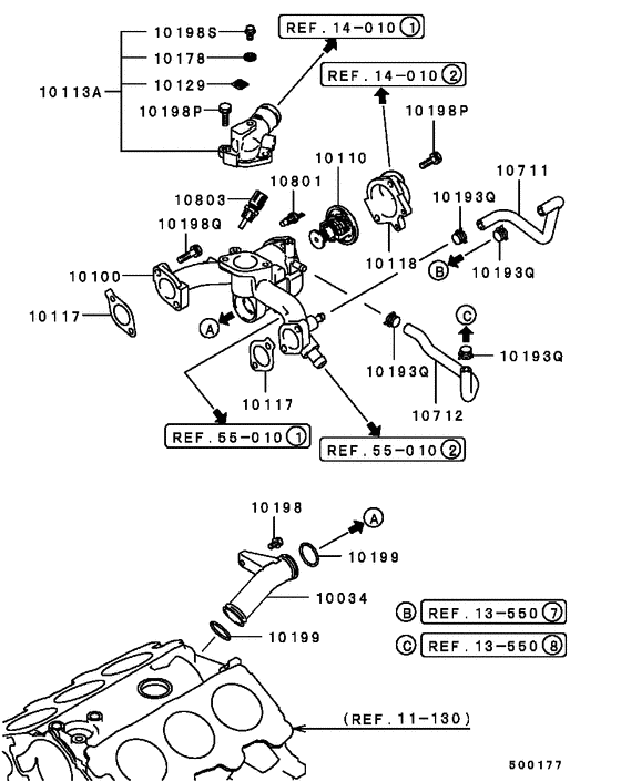 Water pipe & thermostat