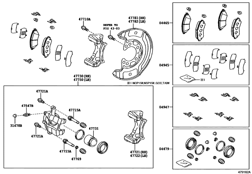 Front Disc Brake Caliper & Dust Cover for 2016 2018 Toyota YARIS