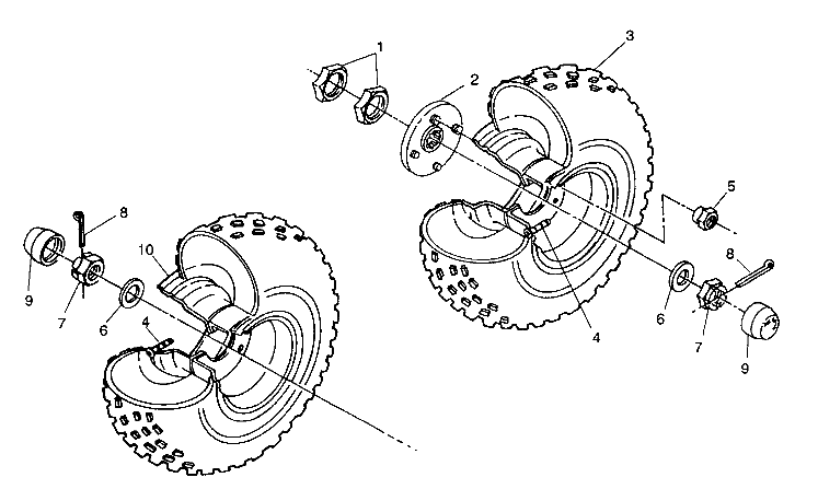 Middle wheel assembly
