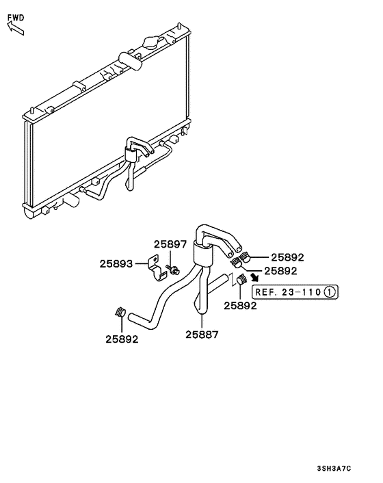 A/t oil cooler & tube