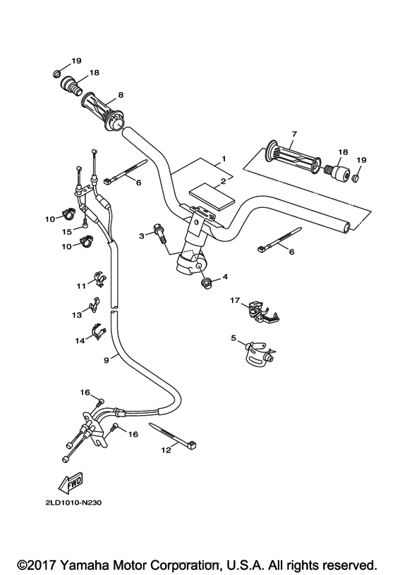 Steering handle & cable
