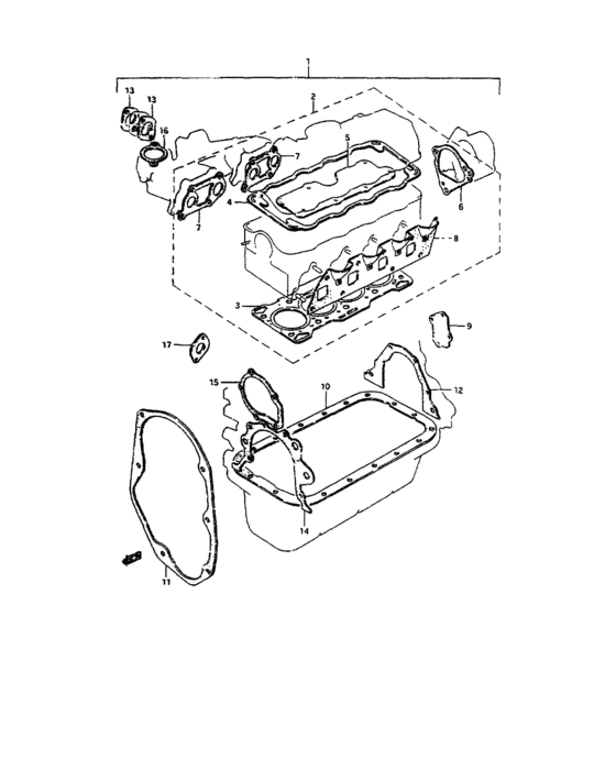 Engine gasket set