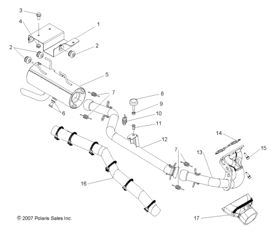 Engine, exhaust system