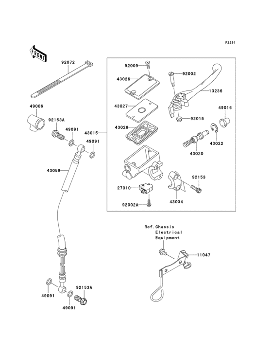 Front master cylinder