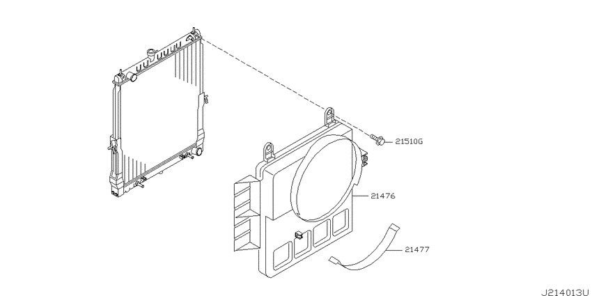 Radiator, shroud & fitting