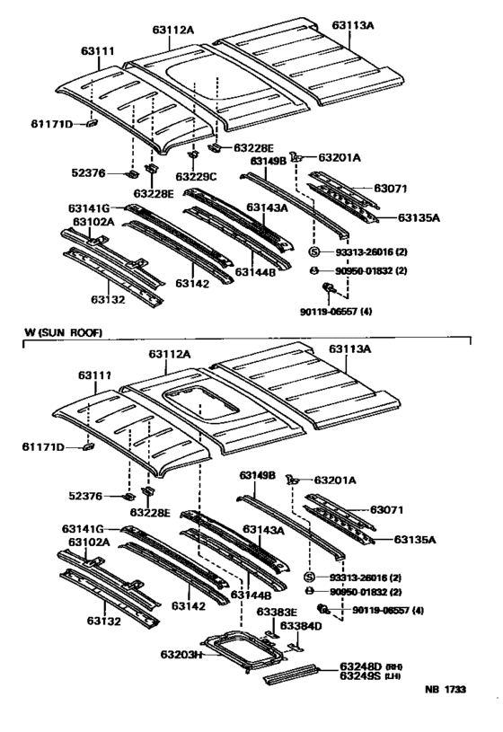 Roof Panel & Back Panel