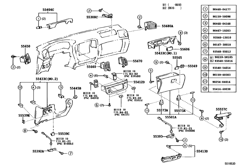 Instrument Panel & Glove Compartment for 2002 2007 Toyota LEXUS LX UZJ100 Europe sales