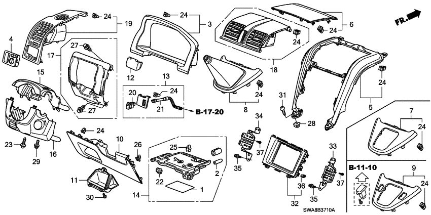 Instrument panel garnish