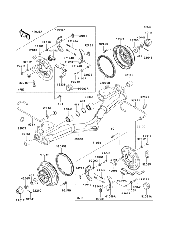 Rear hubs/brakes(j6f)