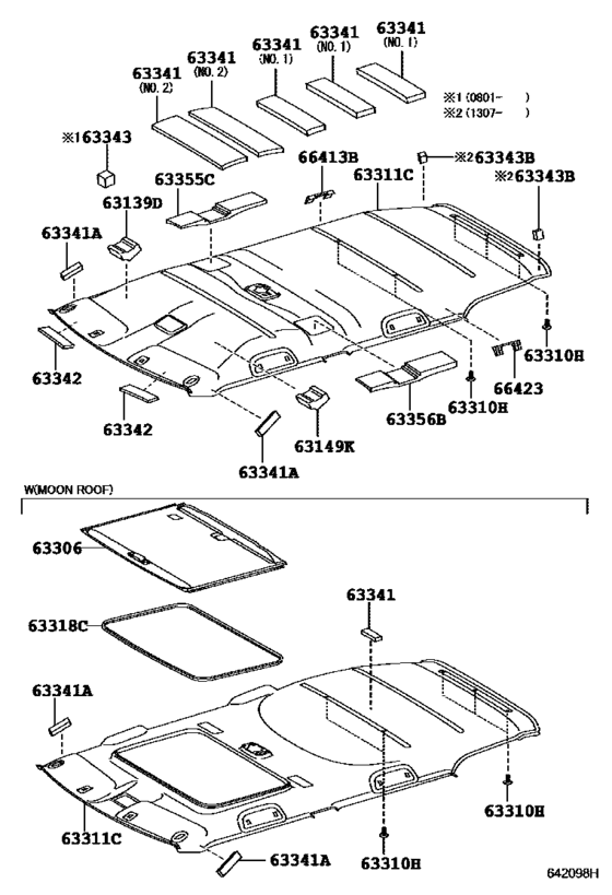 Roof Headlining & Silencer Pad