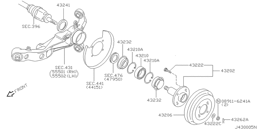 Rear axle