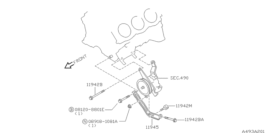 Power steering pump mounting