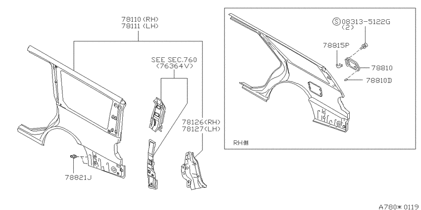 Rear fender & fitting