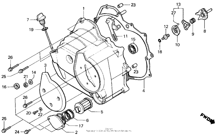 Right crankcase cover