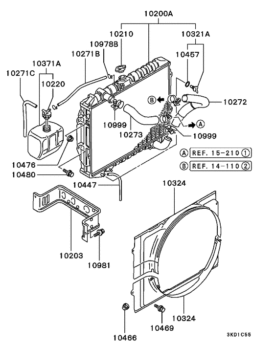 Radiator,hose & condenser tank