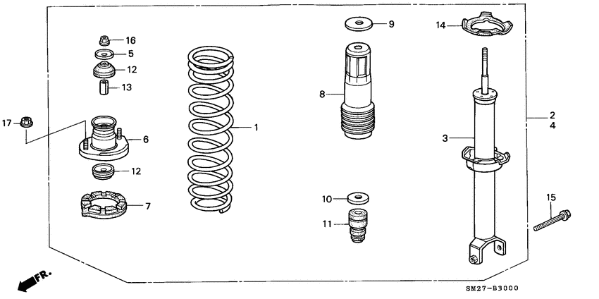 Rear shock absorber