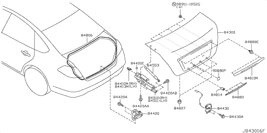 Trunk lid & fitting