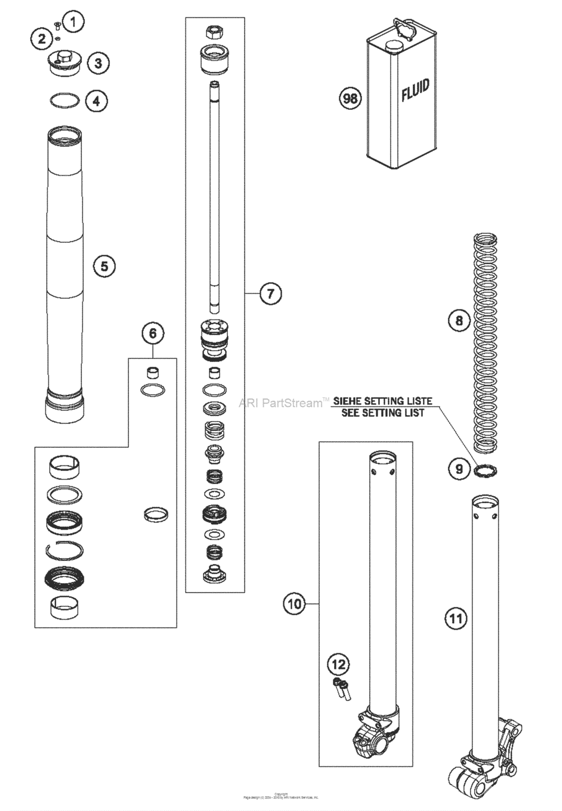 Front Fork Disassembled