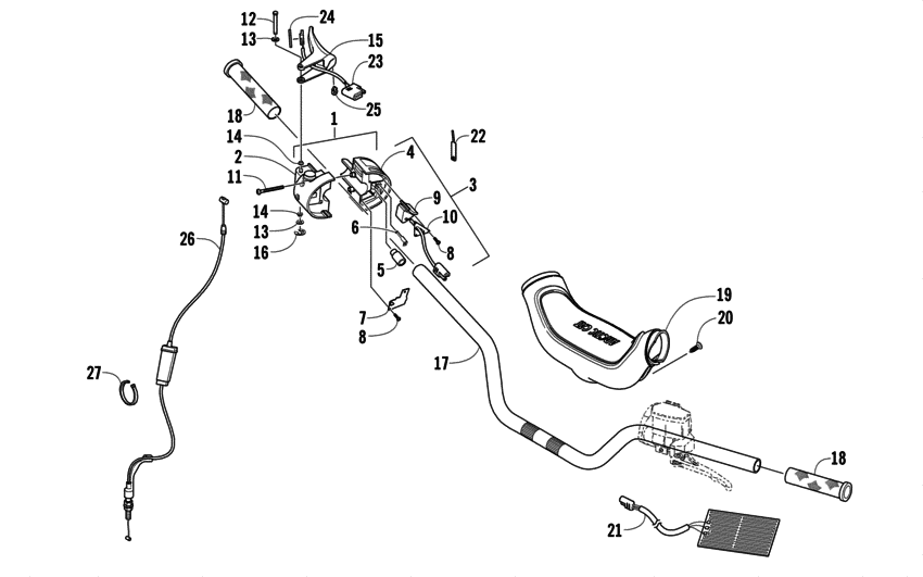 Handlebar and controls