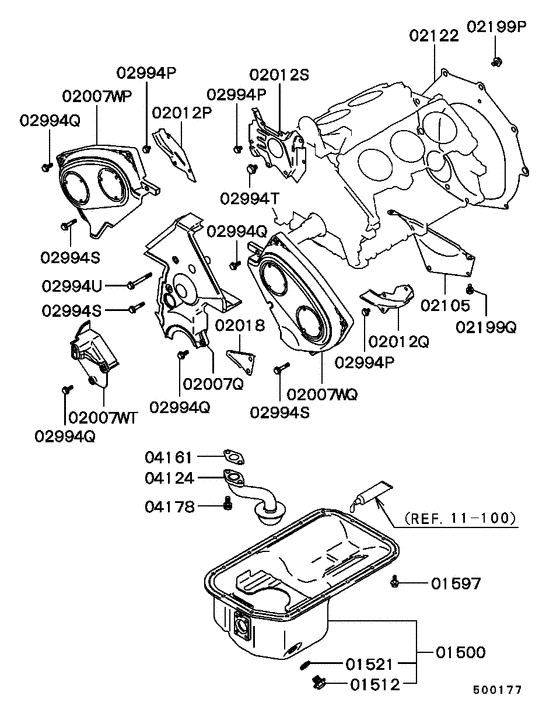 Cover,rear plate & oil pan