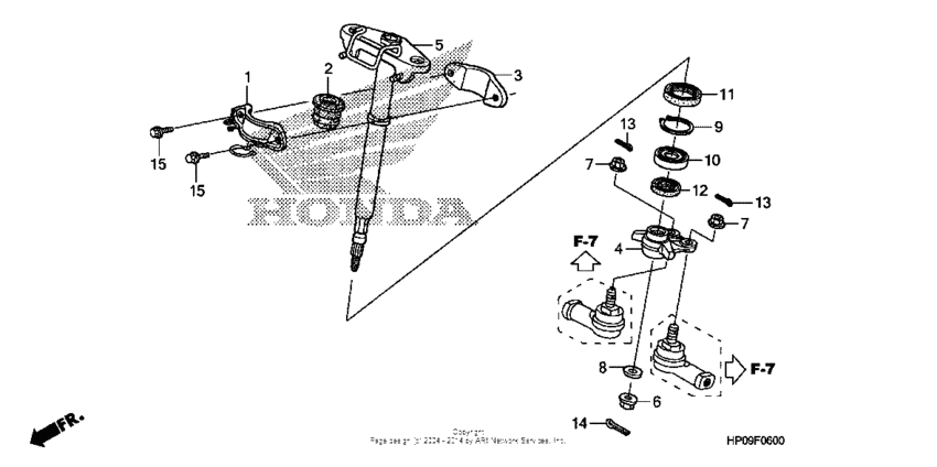 Steering shaft (trx500fe/fm)