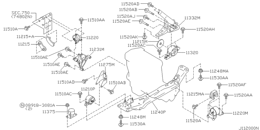 Engine & transmission   mounting