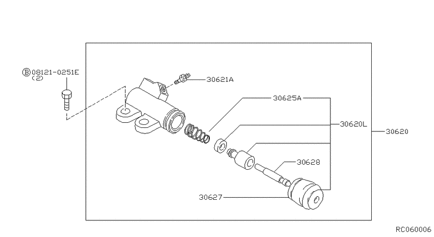 Clutch operating cylinder