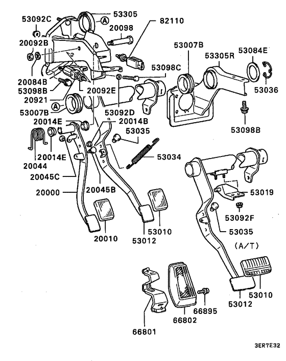 Brake & clutch pedal