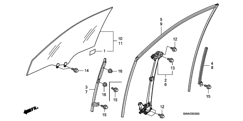 Front door windows/ regulator
