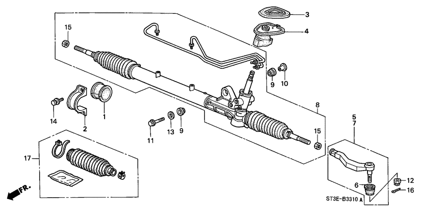 Как снять рулевую рейку хонда цивик P.s. gear box для Honda CIVIC MB4, год: 1999. OEM запчасти - Мегазип (регион про