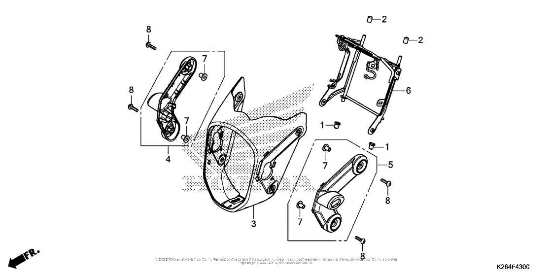 Headlight Cover for 2015 Honda MSX125 MSX125 (GROM) USA sales region