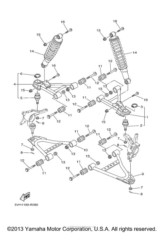 Front suspension wheel
