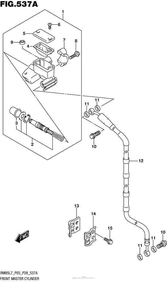 Передний тормозной цилиндр (Rm85L7 P03)