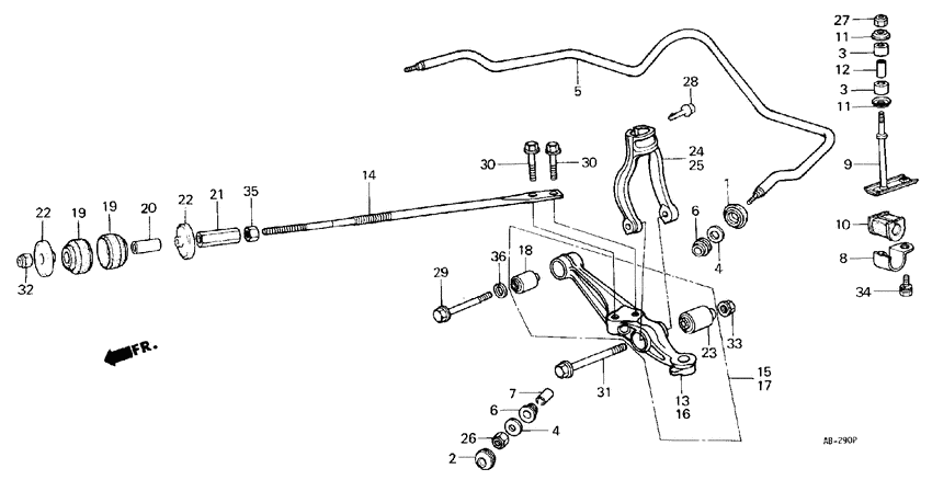 Stabilizer spring/ front lower arm